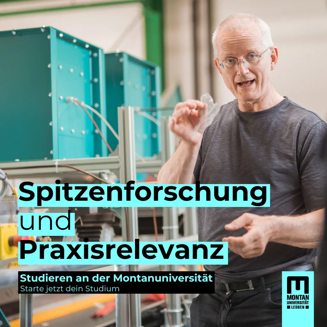 Social Media Post zur Bewerbung der Umweltschutz-Studiengänge der Monatnuniversität Leoben.